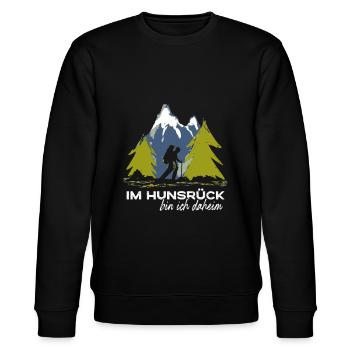 Hunsrück - Stanley/Stella Unisex Bio-Sweatshirt CHANGER  - Schwarz - Vorne - Nik (191cm) & Marisol (170cm)