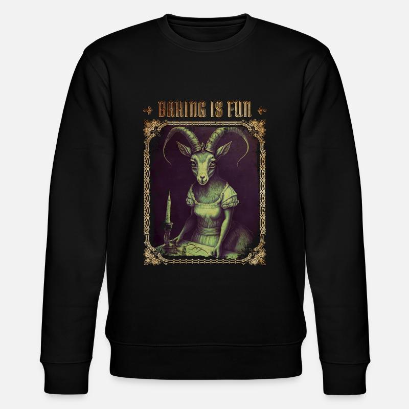 Baking is Fun Goth - Stanley/Stella Unisex Bio-Sweatshirt CHANGER  - Schwarz