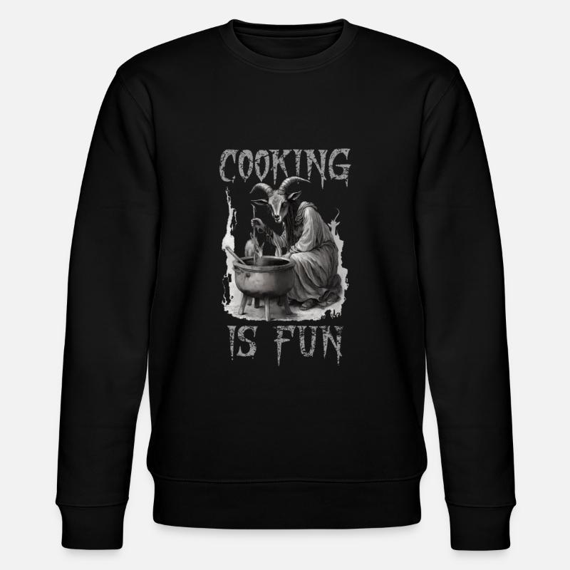 Cooking is Fun Goth - Stanley/Stella CHANGER Unisex Organic Sweatshirt - black
