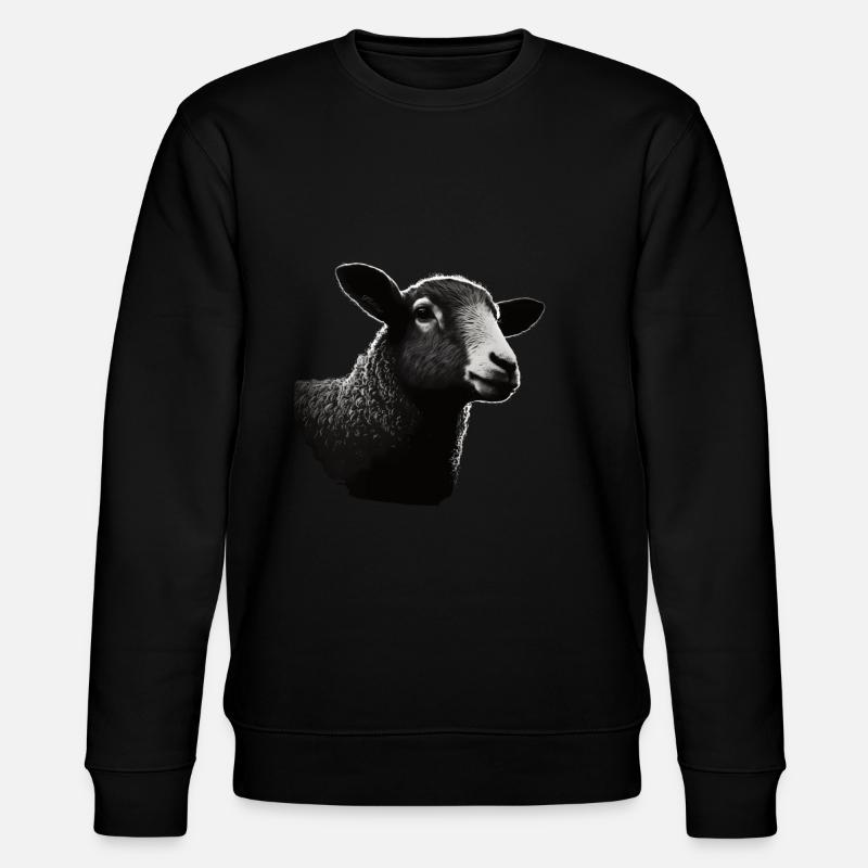 Pochoir de mouton Art.-nr - Sweat bio CHANGER Stanley/Stella Unisexe - noir