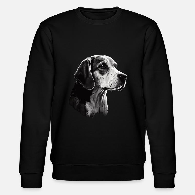Beagle Bild Portrait - Stanley/Stella Unisex Bio-Sweatshirt CHANGER  - Schwarz