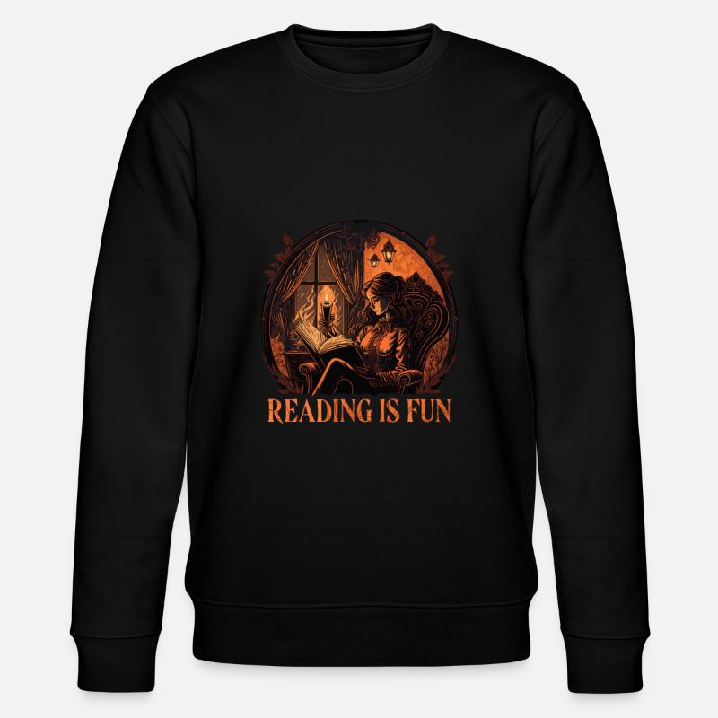 Reading is Fun Goth - Stanley/Stella Unisex Bio-Sweatshirt CHANGER  - Schwarz