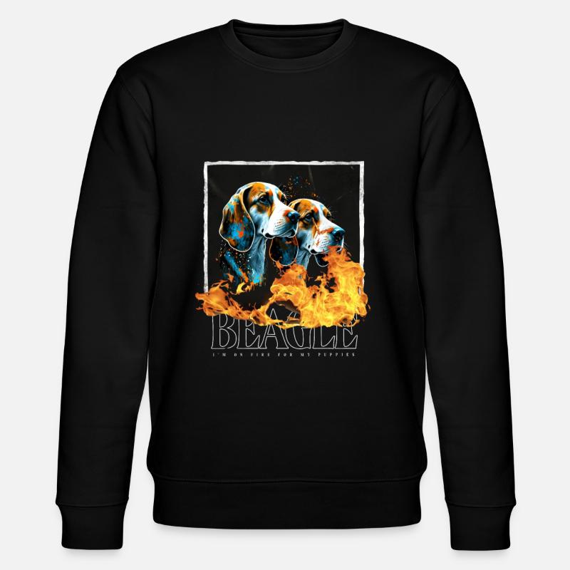 Beagle Bild Portrait - Stanley/Stella Unisex Bio-Sweatshirt CHANGER  - Schwarz