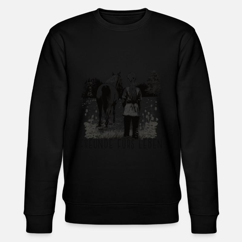 Freunde fürs Leben - Stanley/Stella Unisex Bio-Sweatshirt CHANGER  - Schwarz