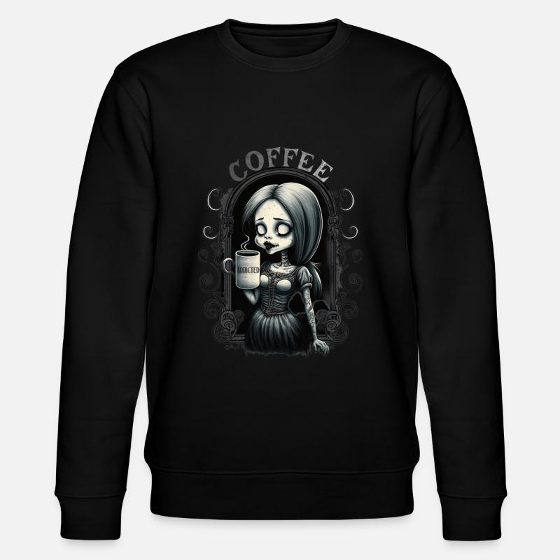 Coffee Addicted - Stanley/Stella Unisex Bio-Sweatshirt CHANGER  - Schwarz