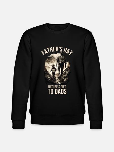 Father's Day hiking and camping - Stanley/Stella CHANGER Unisex Organic Sweatshirt - black
