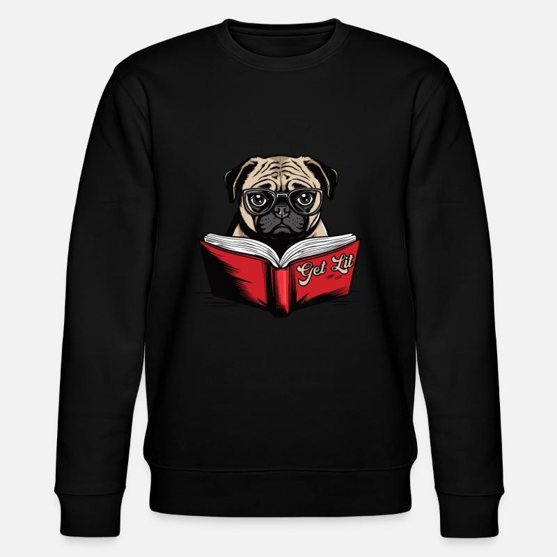 Get Lit Pug - Stanley/Stella Unisex Bio-Sweatshirt CHANGER - Schwarz