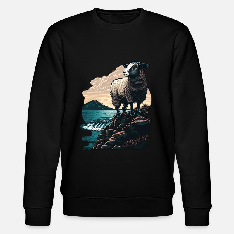 Moutons côtiers - Design amusant pour - Sweat bio CHANGER Stanley/Stella Unisexe - noir