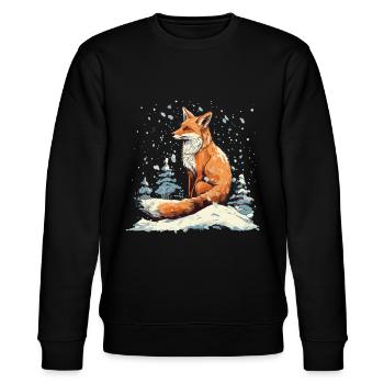 Renard au pays des merveilles de l’hiver - Sweat bio CHANGER Stanley/Stella Unisexe - noir - Devant - Nik (191cm) & Marisol (170cm)