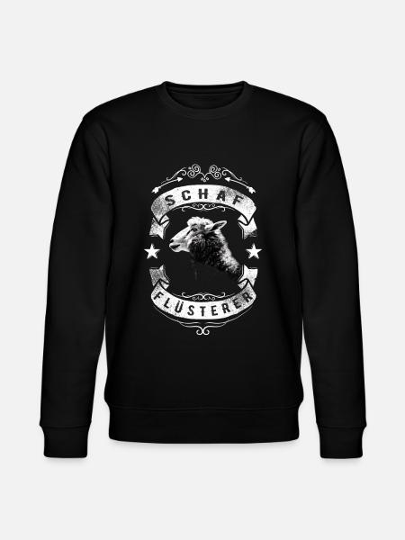 Schafflüsterer - Schaf Silhouette - Stanley/Stella Unisex Bio-Sweatshirt CHANGER - Schwarz