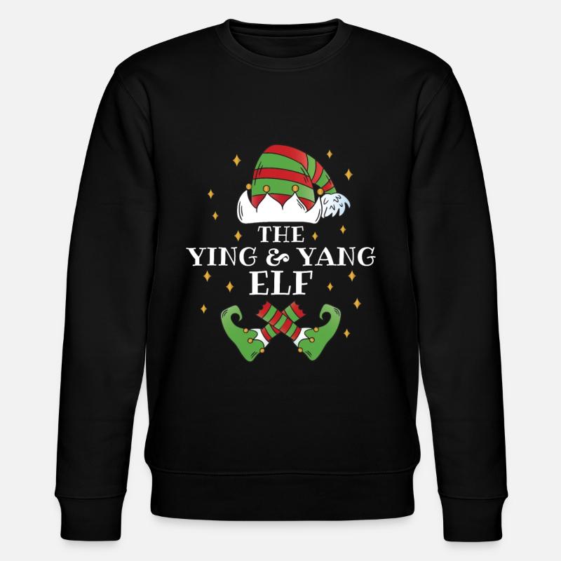 L’Elfe Ying & Yang Namaste - Sweat bio CHANGER Stanley/Stella Unisexe - noir