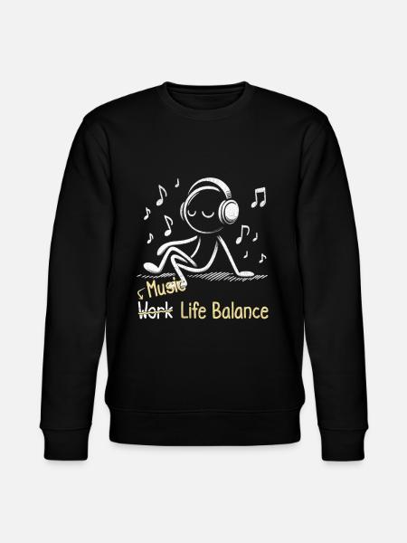 Music Life Balance - Stanley/Stella CHANGER Unisex Organic Sweatshirt - black