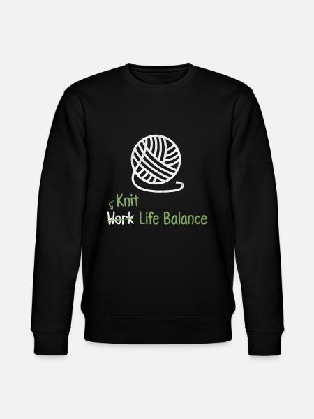 Work-life-balance Knitting - Knitting Diy - Stanley/Stella CHANGER Unisex Organic Sweatshirt - black
