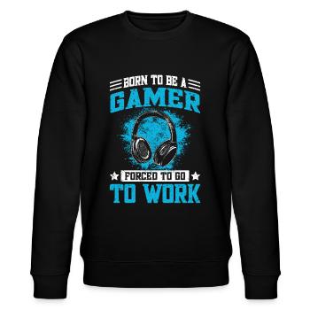 Gamer Saying - Jungen Videospiele & Gaming - Stanley/Stella Unisex Bio-Sweatshirt CHANGER  - Schwarz - Vorne - Nik (191cm) & Marisol (170cm)
