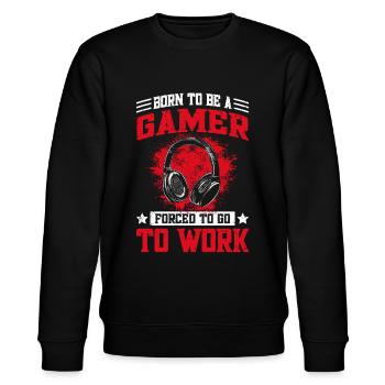 Gamer Saying - Jungen Videospiele & Gaming - Stanley/Stella Unisex Bio-Sweatshirt CHANGER  - Schwarz - Vorne - Nik (191cm) & Marisol (170cm)