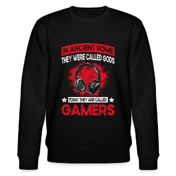 Gamer Saying - Jungen Videospiele & Gaming - Stanley/Stella Unisex Bio-Sweatshirt CHANGER  - Schwarz - Vorne - Nik (191cm) & Marisol (170cm)