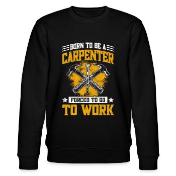 Woodworker & Carpenter - Stanley/Stella CHANGER Unisex Organic Sweatshirt - black - Front - Nik (191cm) & Marisol (170cm)
