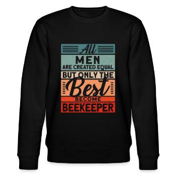 Funny beekeepers & bees - Stanley/Stella CHANGER Unisex Organic Sweatshirt - black - Front - Nik (191cm) & Marisol (170cm)