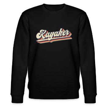 Fun Kayker & Paddle & Kayak - Stanley/Stella CHANGER Unisex Organic Sweatshirt - black - Front - Nik (191cm) & Marisol (170cm)