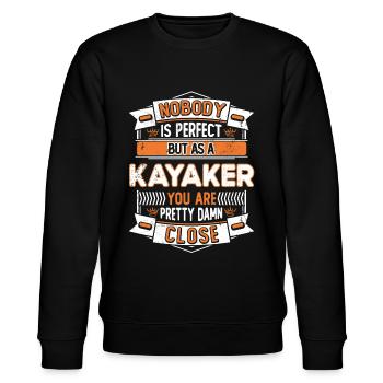 Fun Kayker & Paddle & Kayak - Stanley/Stella CHANGER Unisex Organic Sweatshirt - black - Front - Nik (191cm) & Marisol (170cm)