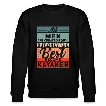 Fun Kayker & Paddle & Kayak - Stanley/Stella CHANGER Unisex Organic Sweatshirt - black - Front - Nik (191cm) & Marisol (170cm)