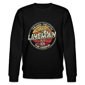 Lustiger Elektriker - Stanley/Stella Unisex Bio-Sweatshirt CHANGER  - Schwarz - Vorne - Nik (191cm) & Marisol (170cm)
