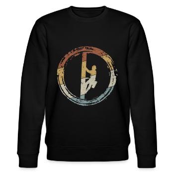 Lustiger Elektriker - Stanley/Stella Unisex Bio-Sweatshirt CHANGER  - Schwarz - Vorne - Nik (191cm) & Marisol (170cm)