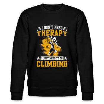 Fun bouldering & climbing - Stanley/Stella CHANGER Unisex Organic Sweatshirt - black - Front - Nik (191cm) & Marisol (170cm)