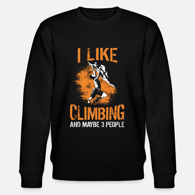 Lustiges Bouldern & Klettern - Stanley/Stella Unisex Bio-Sweatshirt CHANGER - Schwarz
