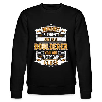 Fun bouldering & climbing - Stanley/Stella CHANGER Unisex Organic Sweatshirt - black - Front - Nik (191cm) & Marisol (170cm)