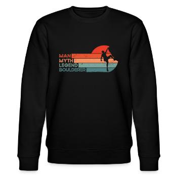 Fun bouldering & climbing - Stanley/Stella CHANGER Unisex Organic Sweatshirt - black - Front - Nik (191cm) & Marisol (170cm)