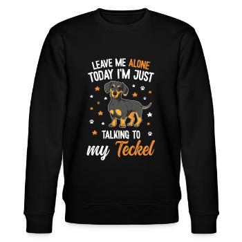 Cute Dachshund Mom - Stanley/Stella CHANGER Unisex Organic Sweatshirt - black - Front - Nik (191cm) & Marisol (170cm)
