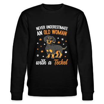 Cute Dachshund Mom - Stanley/Stella CHANGER Unisex Organic Sweatshirt - black - Front - Nik (191cm) & Marisol (170cm)
