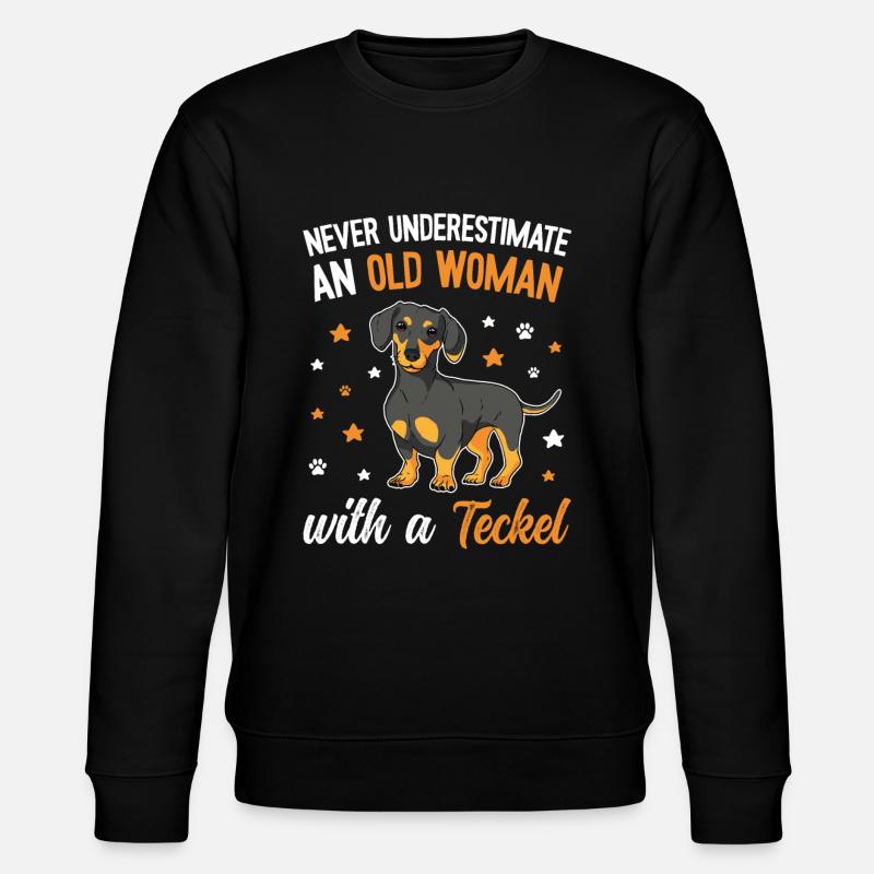 Süßes Dackel Mom - Stanley/Stella Unisex Bio-Sweatshirt CHANGER - Schwarz