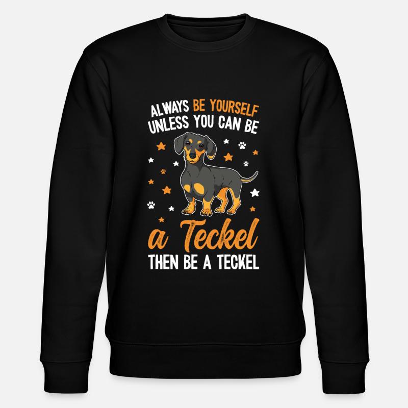 Cute Dachshund Mom - Stanley/Stella CHANGER Unisex Organic Sweatshirt - black