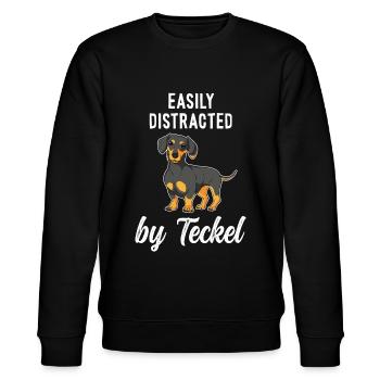 Cute Dachshund Mom - Stanley/Stella CHANGER Unisex Organic Sweatshirt - black - Front - Nik (191cm) & Marisol (170cm)