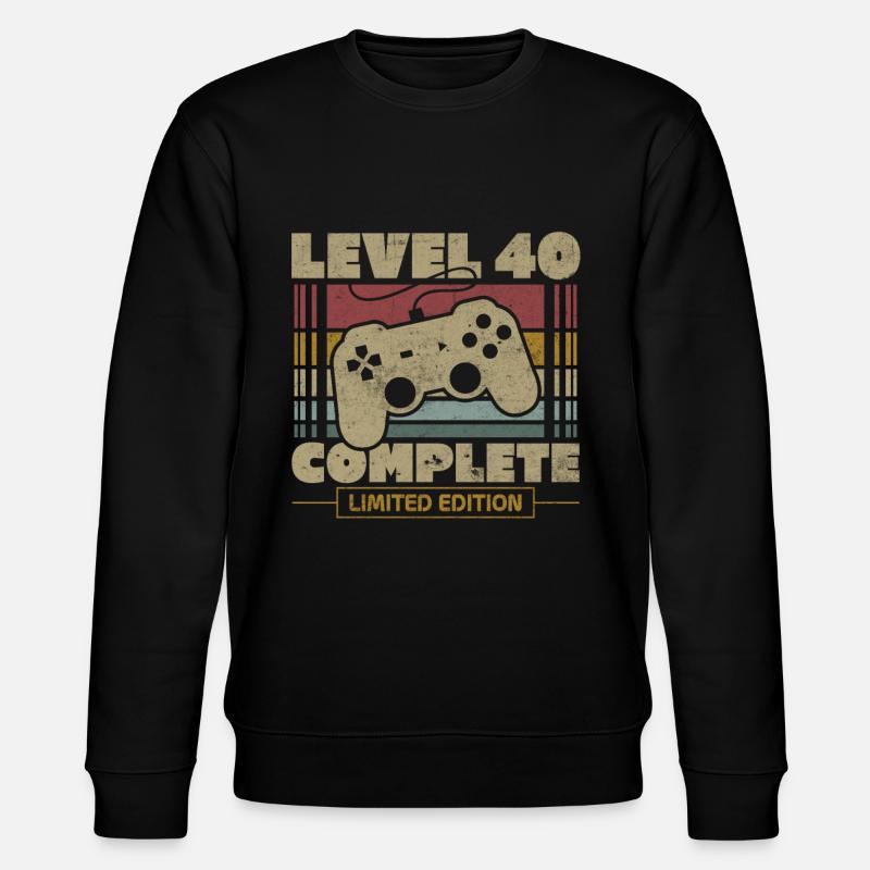 Level 40 abgeschlossen - Stanley/Stella Unisex Bio-Sweatshirt CHANGER  - Schwarz