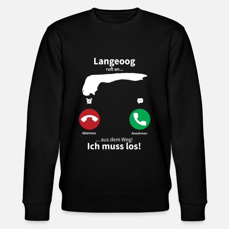 Langeoog Anruf - Stanley/Stella Unisex Bio-Sweatshirt CHANGER - Schwarz