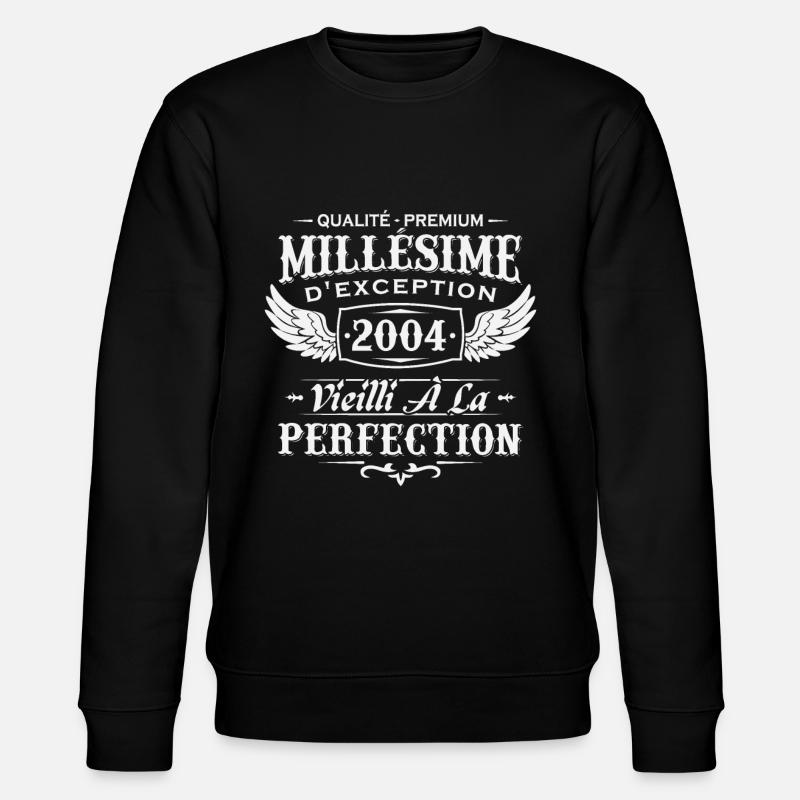 Millésime 2004 - Sweat bio CHANGER Stanley/Stella Unisexe - noir