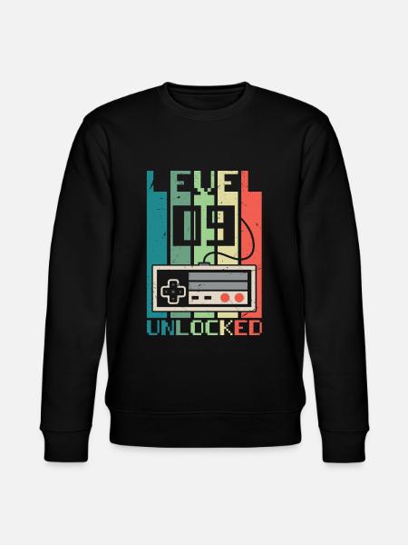 Level 9 Unlocked - Stanley/Stella CHANGER Unisex Organic Sweatshirt - black