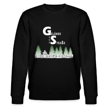Gelände und Straße - Stanley/Stella Unisex Bio-Sweatshirt CHANGER  - Schwarz - Vorne - Nik (191cm) & Marisol (170cm)