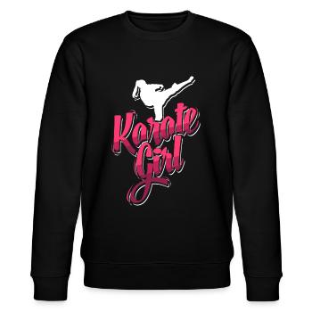 Karate Girl - Stanley/Stella Unisex Bio-Sweatshirt CHANGER  - Schwarz - Vorne - Nik (191cm) & Marisol (170cm)