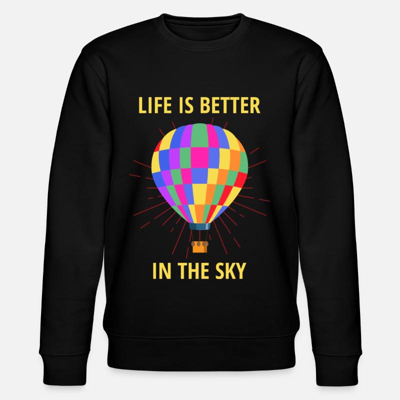 Montgolfière Montgolfière Pilote de montgolfière - Sweat bio CHANGER Stanley/Stella Unisexe - noir