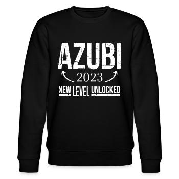 Azubi Geschenk Ausbildung 2023 Lehrling Spruch - Stanley/Stella Unisex Bio-Sweatshirt CHANGER  - Schwarz - Vorne - Nik (191cm) & Marisol (170cm)