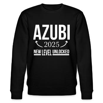Azubi Geschenk Ausbildung 2025 Lehrling Spruch - Stanley/Stella Unisex Bio-Sweatshirt CHANGER  - Schwarz - Vorne - Nik (191cm) & Marisol (170cm)