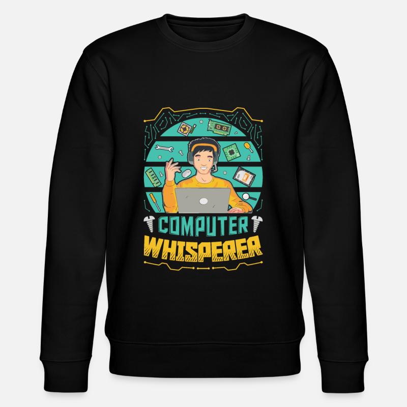Computer Whisperer IT Support - Stanley/Stella CHANGER Unisex Organic Sweatshirt - black