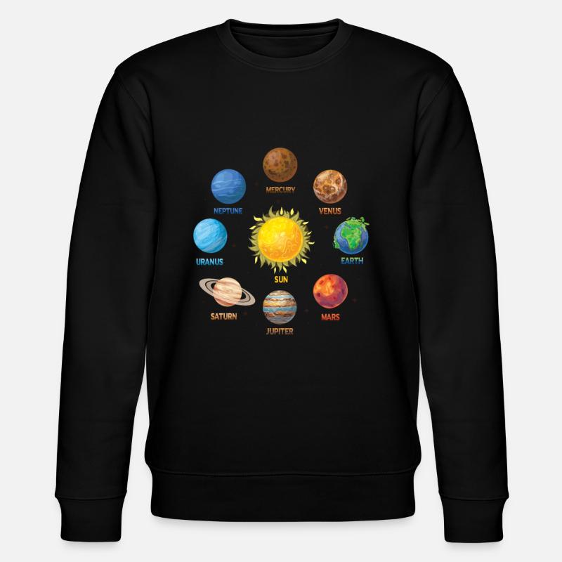 Planeten Sonnensystem - Stanley/Stella Unisex Bio-Sweatshirt CHANGER - Schwarz