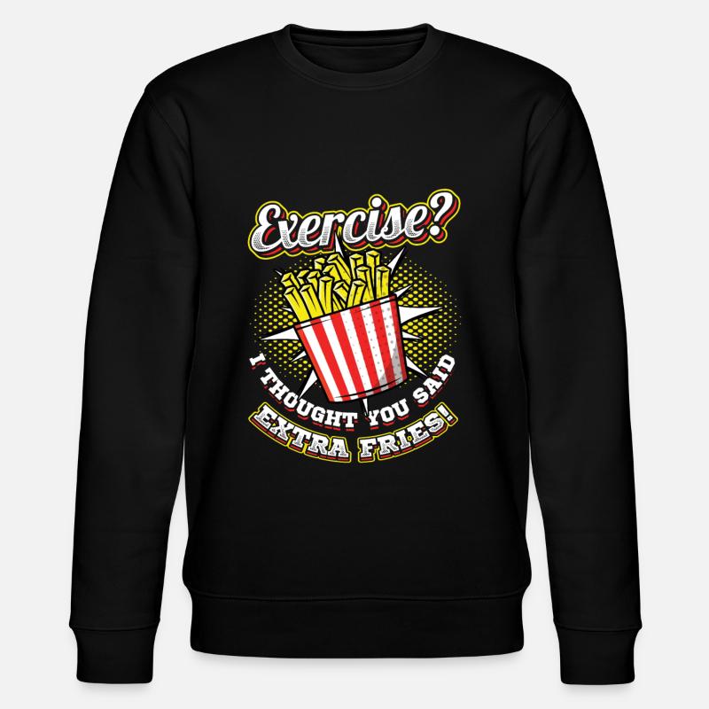 Exercise Pommes Frites - Stanley/Stella Unisex Bio-Sweatshirt CHANGER  - Schwarz