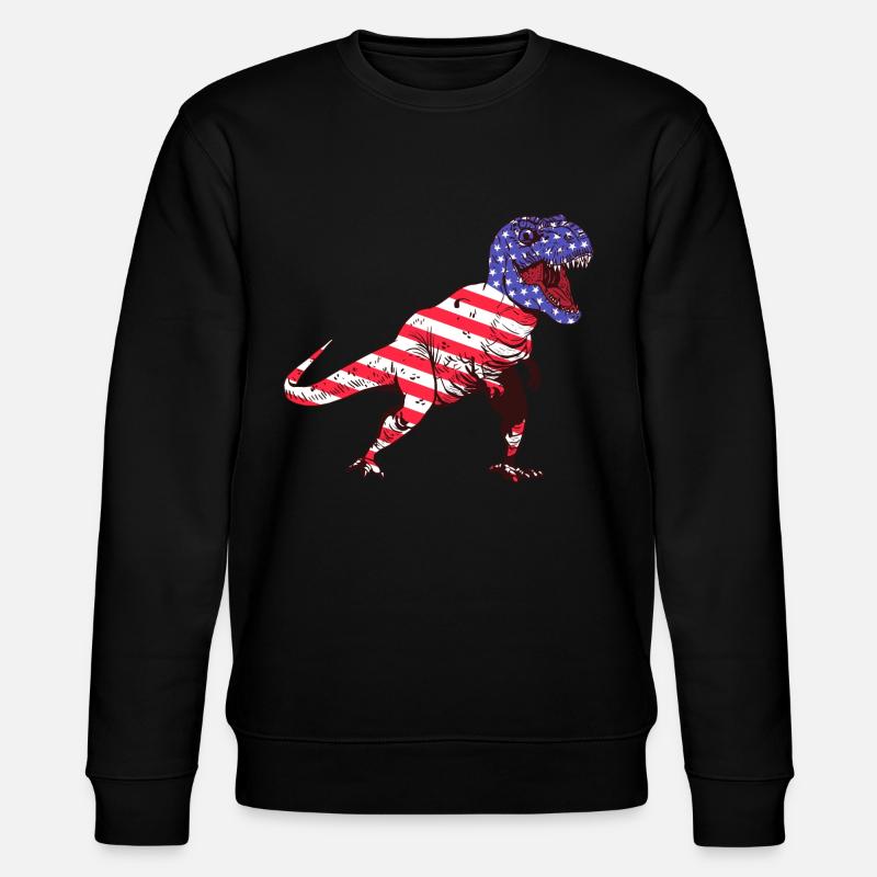 Americasaurus Rex - Stanley/Stella Unisex Bio-Sweatshirt CHANGER  - Schwarz