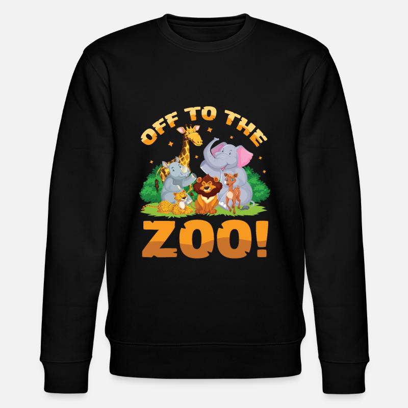 Auf zum Zoo - Stanley/Stella Unisex Bio-Sweatshirt CHANGER - Schwarz